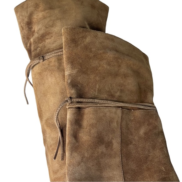 Free People Cognac Brown Echo Platform Over the Knee Boots 9 - Picture 10 of 11